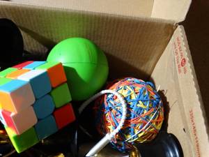 lot 22500 image: Box Full of Misc. Kid Items