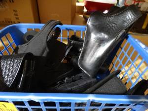 lot 23121 image: Lot of Misc. Police HolstersAttachments