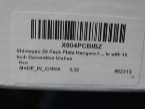 lot 23138 image: New Shimeyao 50pck Plate Hangers Gold