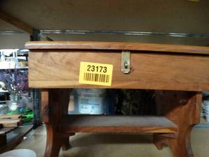 lot 23173 image: Vintage Wooden Side Table
