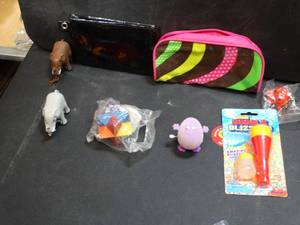 lot 27677 image: Lot of Misc. Kids Toys & Pouches