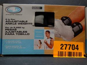 lot 27704 image: Athletic Works 5lb Adjustable Ankle Weights