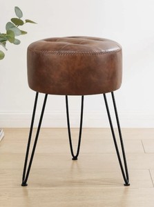 lot 16 image: Lue Bona Johnny Series Upholstered Vanity Stool - Retail $57