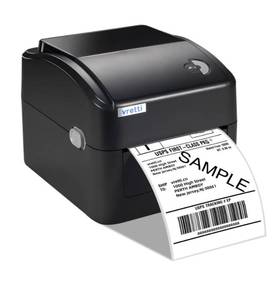 lot 20 image: Vretti Bluetooth Thermal Shipping Label Printer and Receipr Paper Rolls - Retail $118