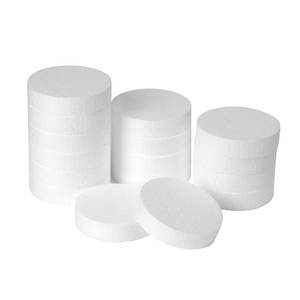 lot 8456 image: Crafare 4 Inch Foam Circles for Crafts 16 Pack 1 Inch Thick Round Discs Polystyrene White for Wedding Holiday Christmas Crafts Making and Party Bracelets Projects DIY - Retail $12