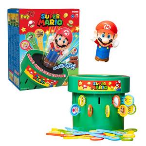 lot 8498 image: TOMY Pop Up Super Mario Game - Activities for Indoor Recess or Family Game Night - Officially Licensed Super Mario Toys for Kids - 2-4 Players - Ages 4 Years and Up - Retail $18