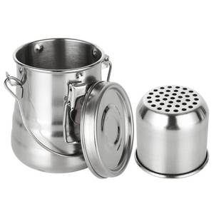 lot 8585 image: DIRBUY Oil Paint Brush Washer, Artist Brush Washer, Portable Stainless Steel Leak-Proof Paint Brush Washer with Lid and Filter Screen for Oil Painting, 3.9 Tall x 3.4 inch Diameter, Silver - Retail $13