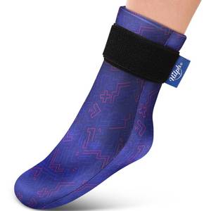 lot 8593 image: Hilph Full Foot Ice Pack Gel Sock for Hot & Cold Therapy - Reusable Cooling Sock for Toe Pain, Plantar Fasciitis & Hot Feet - Easy Slip On Design for Chemotherapy, Postpartum Recovery, 1-Pack, Blue - Retail $20