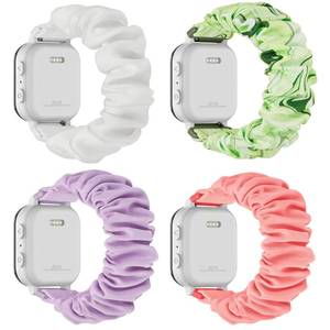 lot 8598 image: Butifacion 4 Pack Kids Scrunchie Bands Compatible with Gizmo Watch 3 2 1Gabb Watch 3e 3 2 1Sync UPCosmo Jr Track Watch, 20mm Stretchy Solo Loop Cute Band for Boys & Girls - Retail $13
