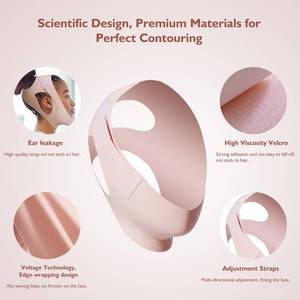 lot 8604 image: Jawline Shaper Chin Strap for Sleeping, Reusable V-Line Mask123456 - Retail $10