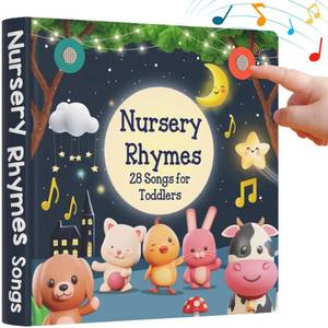 lot 8610 image: LEARNING BUGS Nursery Rhymes Sing Along with 28 Favorite Nursery Rhymes, Musical Books for Toddlers, 28-Button Music Book, Musical Toys for Toddlers 1-3 - Retail $29
