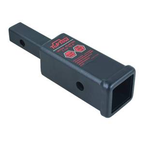 lot 8672 image: TOPTOW 64408 Trailer Hitch Receiver Adapter 1-14 to 2, Extender to 6-14 Extension Length - Retail $22