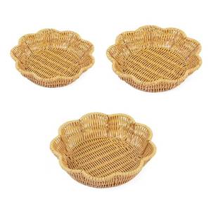 lot 8502 image: 3pk Faux Wicker Baskets