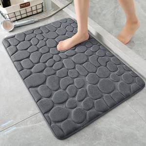 lot 8538 image: Gray Memory Foam Bath Mat - Retail $15