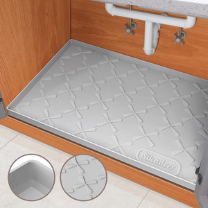lot 8622 image: Sikadeer Under Sink Mat Light Grey 22x19in