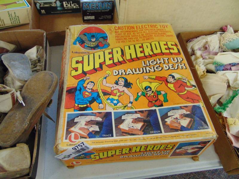 Super Heroes Light Up Drawing Desk Goddard Ks Antique