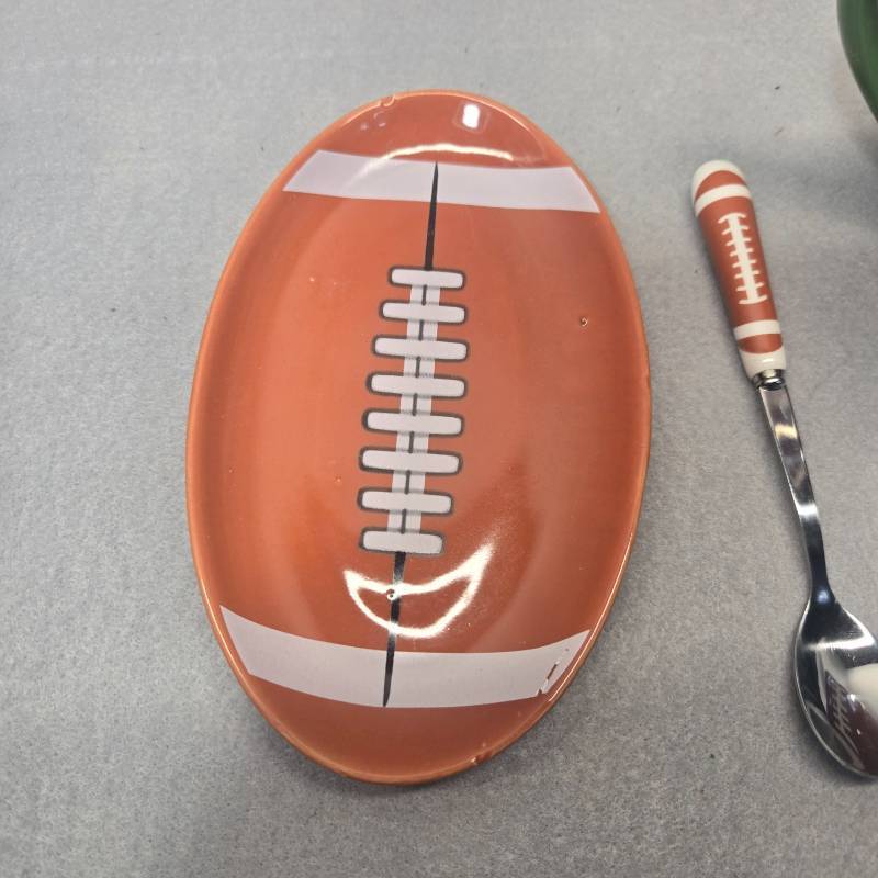 lot 245 image: Football Theme Serving Set with Mug and Plate