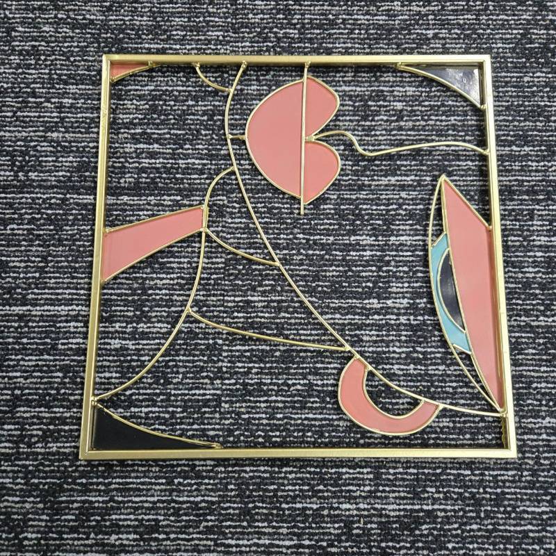 lot 125 image: Decorative Abstract Metal Wall Art Panel