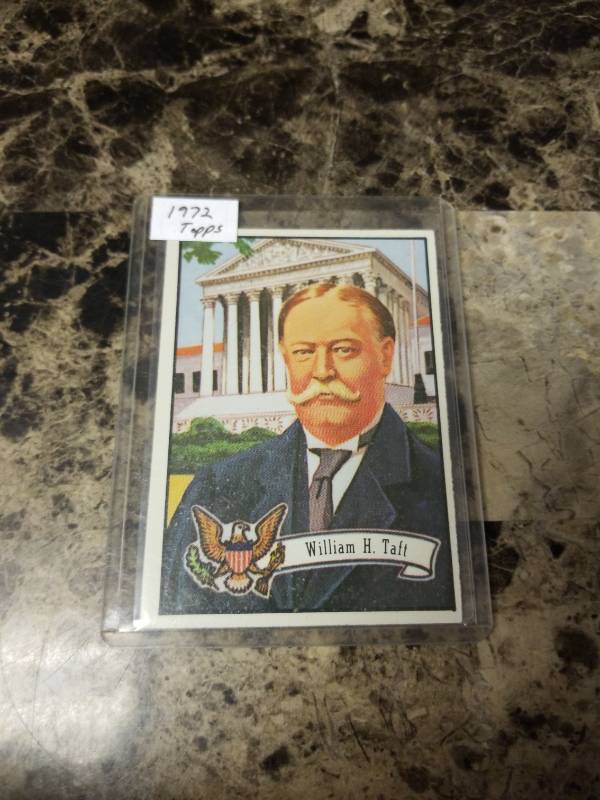 lot 1110 image: 1972 Topps US Presidents William H. Taft Trading Card