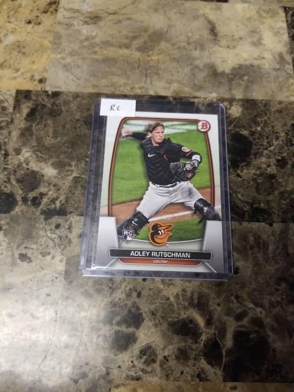 lot 1194 image: 2023 Topps Bowman Adley Rutschman Baltimore Orioles Rookie Baseball Card