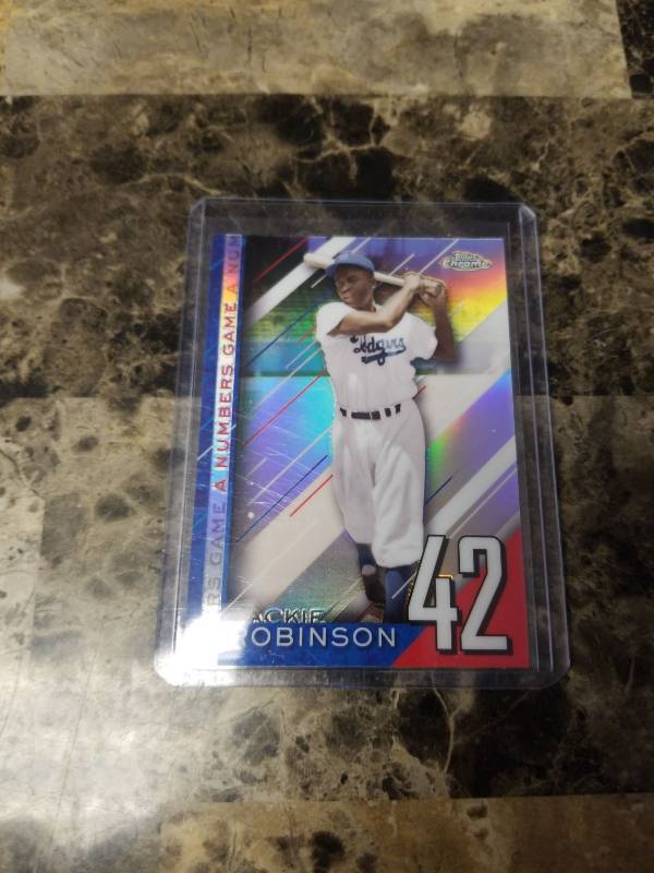 lot 1223 image: 2020 Topps Chrome Jackie Robinson Brooklyn Dodgers Baseball Card
