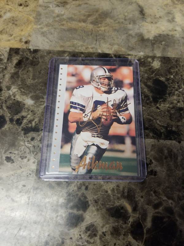 lot 1245 image: 1995 Pro Sports Monthly Troy Aikman Dallas Cowboys Football Card