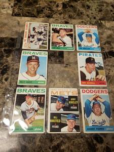 lot 308 image: 8pk 1964 Topps Baseball Cards Various Teams and Players