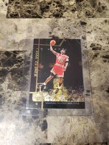 lot 311 image: 2000 Upper Deck Michael Jordan Chicago Bulls Oversized Basketball Card