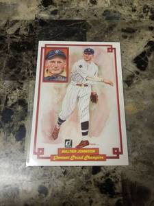 lot 312 image: Donruss Grand Champion Walter Johnson Washington Oversized Baseball Card