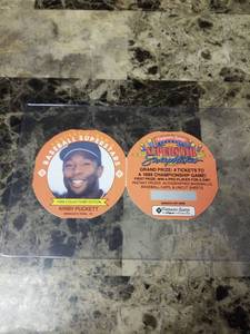 lot 314 image: 1988 MLBPA Fantastic Sams Baseball Superstars Kirby Puckett Minnesota Twins Baseball Card and Sweepstakes Card Combo