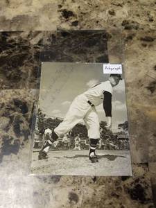 lot 320 image: Conrad Grob Autographed Baseball Photo