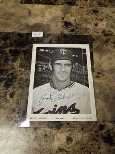 lot 321 image: Frank Quilici Minnesota Twins Autographed Baseball Photo