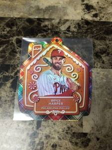 lot 327 image: 2024 Topps MLB Ornament Mega Card Bryce Harper Philadelphia Phillies Baseball Card