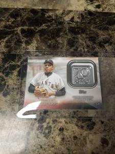 lot 341 image: 2021 Topps 70th Anniversary Logo Patch Willie Mays San Francisco Giants Baseball Card