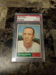 lot 347 image: 1961 Topps Ed Sadowski Los Angeles Angels Baseball Card
