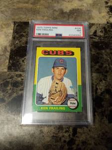 lot 350 image: 1975 Topps Mini Ken Frailing Chicago Cubs Baseball Card