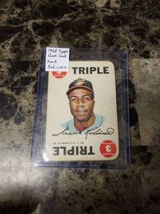 lot 362 image: 1968 Topps Game Card Frank Robinson Baseball Card
