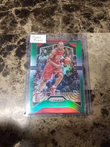 lot 372 image: 2019 Panini Green Prizm Basketball Ray Allen Miami Heat Card