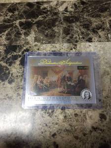 lot 381 image: 20066Topps Chrome Declaration of Independence John Witherspoon Trading Card