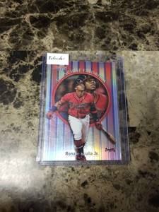 lot 406 image: 2019 Topps Bowmans Best Refractor Ronald Acuna Jr. Atlanta Braves Baseball Card