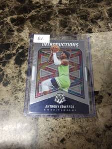 lot 410 image: 2021 Panini Mosaic Basketball Anthony Edwards Minnesota Timberwolves Rookie Card