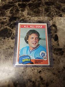 lot 418 image: 1981 Topps AL All-Star George Brett Kansas City Royals Baseball Card