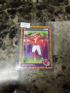 lot 422 image: 2024 Panini Score-A-Treat Football Pumpkin Variation Harrison Butker Kansas City Chiefs Card