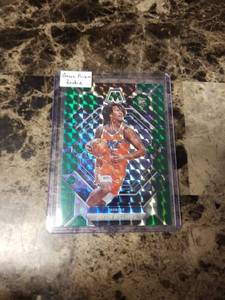 lot 425 image: 2023 Panini Mosaic Basketball Jaylin Williams Oklahoma City Thunder Green Prizm Rookie Card