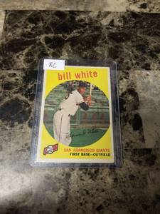 lot 430 image: 1959 Topps Bill White San Francisco Giants Rookie Baseball Card