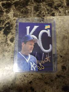lot 435 image: 1993 Leaf Studio George Brett Kansas City Royals Baseball Card