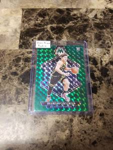 lot 436 image: 2024 Panini Mosaic Basketball Brandin Podziemski Green Prizm Rookie Card