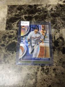 lot 438 image: 2020 Topps Bowmans Best Refractor Miguel Cabrera Detroit Tigers Baseball Card