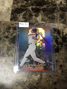 lot 450 image: 1999 Fleer Flair Showcase Passion Row 2 Derek Jeter New York Yankees Baseball Card