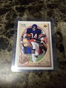 lot 451 image: 1992 Upper Deck Football Heroes Walter Payton Chicago Bears Football Card